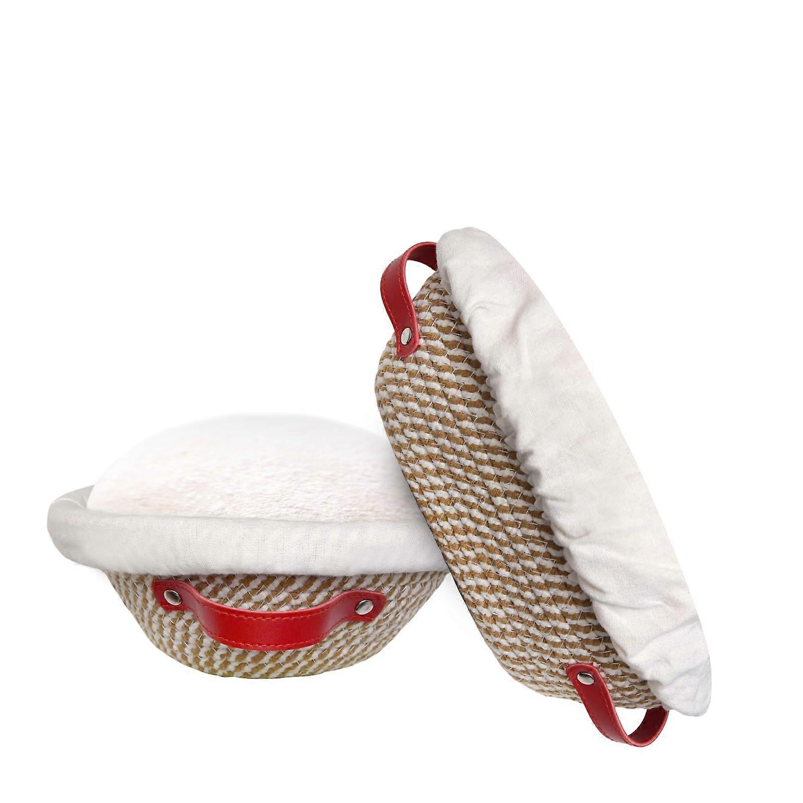 Bread Proofing Basket Set Handmade Cotton Rope Round and Oval with Liners for Artisan Sourdough