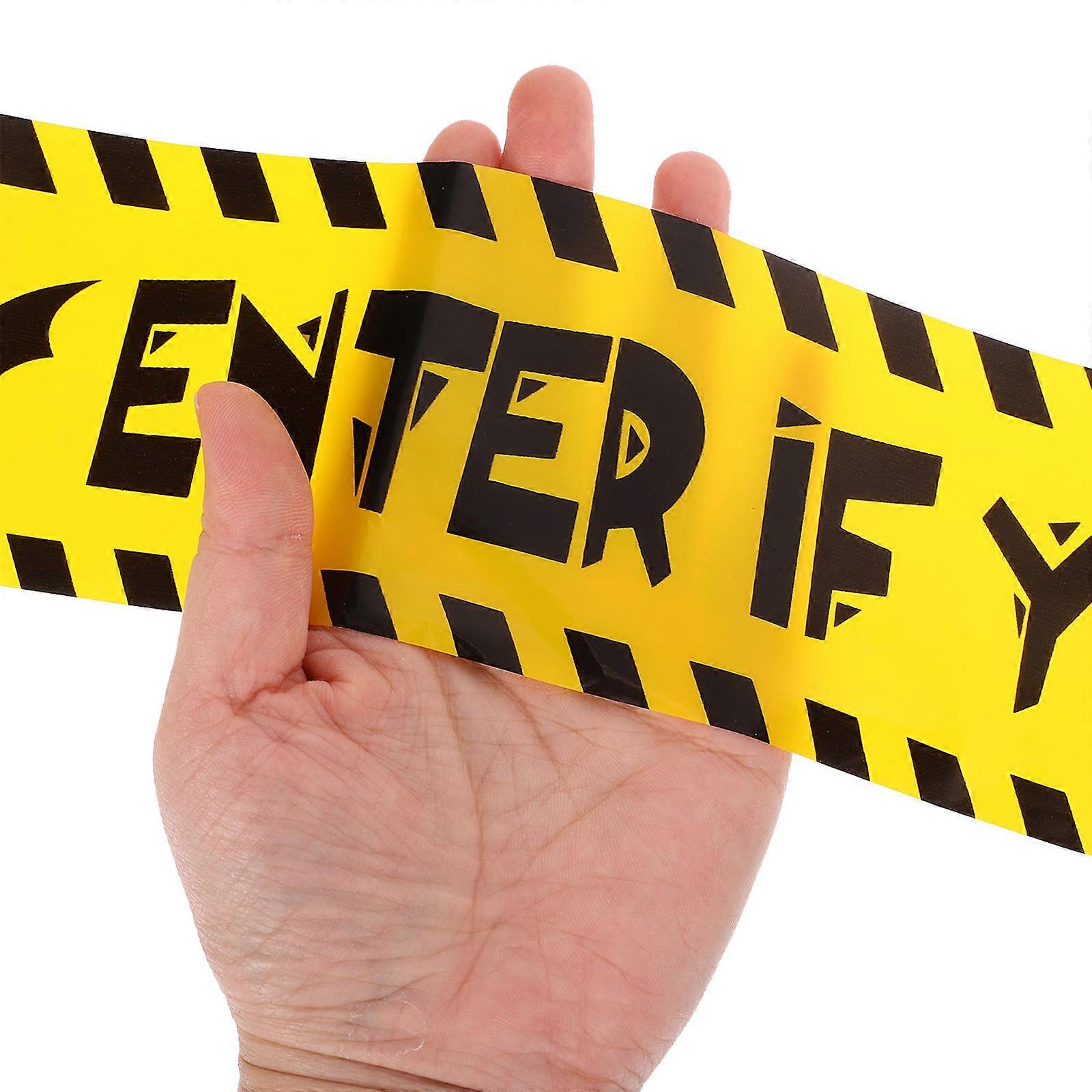 Halloween Warning Tape for Warning 1 Roll Durable Non Adhesive Yellow Tape