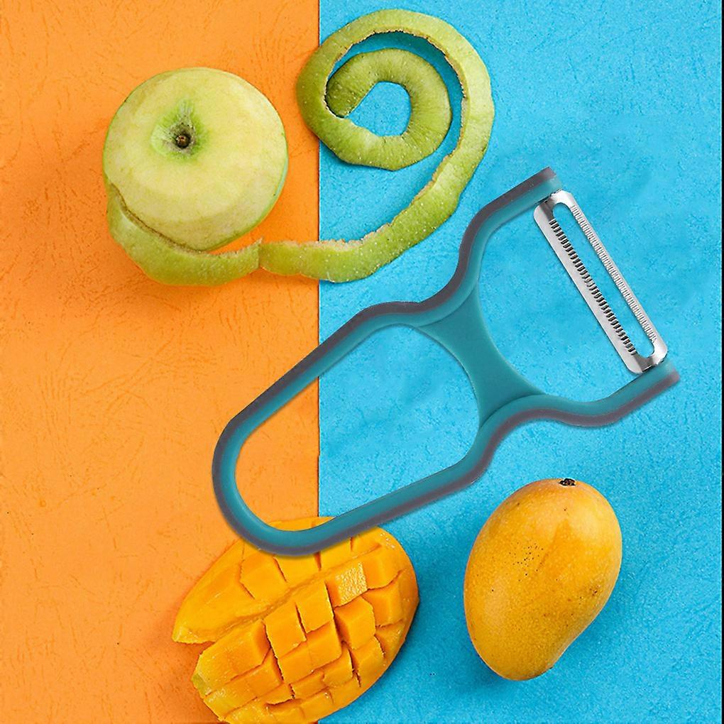 3Pcs Stainless Steel Multi-function Potato Peeler Fruit Vegetable Chopper Mini Spud Slicer Grater Set Random Color Kitchen Tools