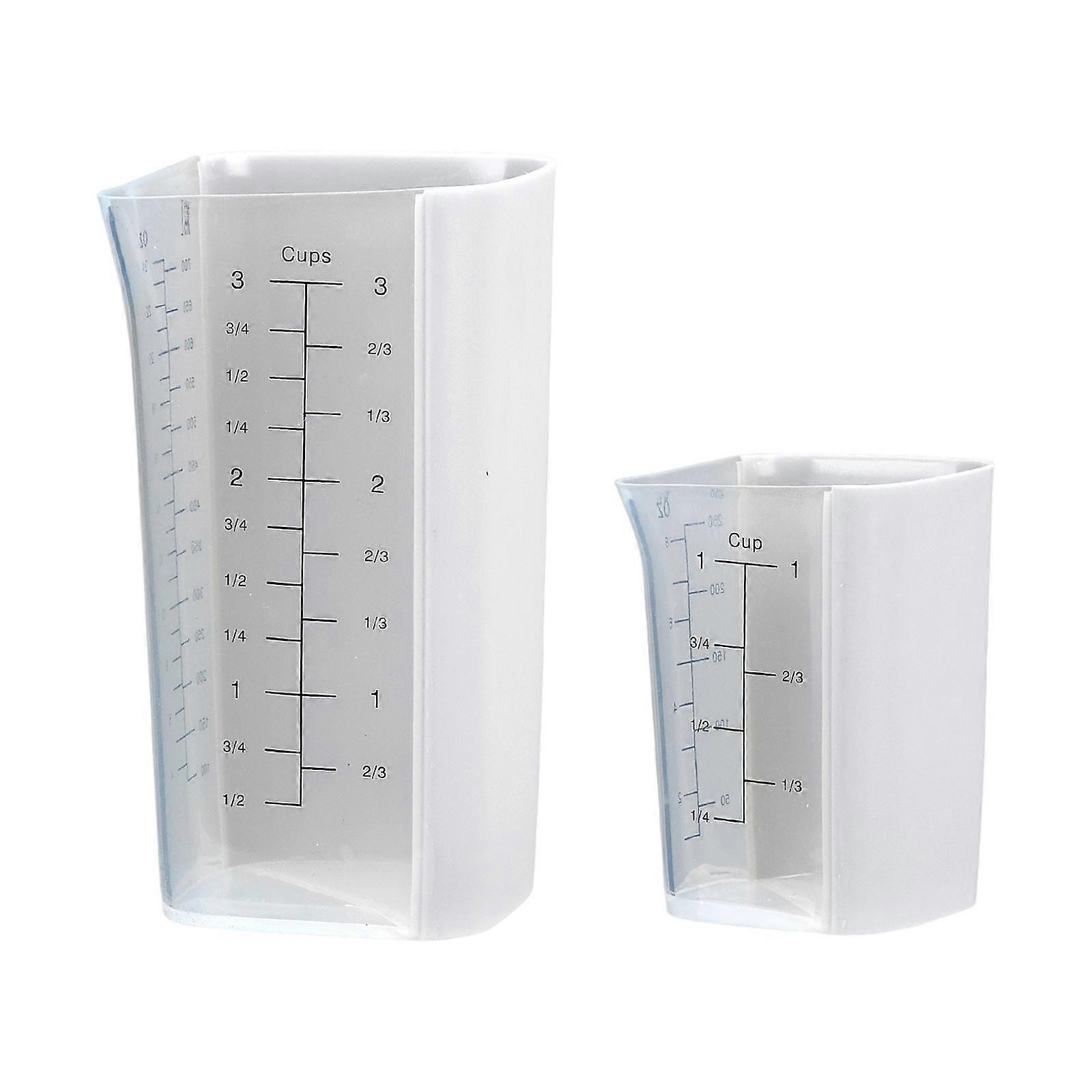 2 Pieces Measuring Cups Multipurpose Home Kitchen Gadgets for Cooking Mixing