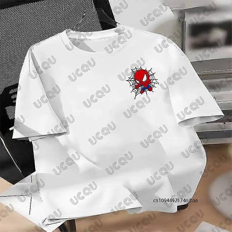 ��t�� nouveau Spider-Man imprim�� graphique T-shirt pour hommes �� manches courtes col rond coton t-shirts sport d��contract�� Streetwear Couples 