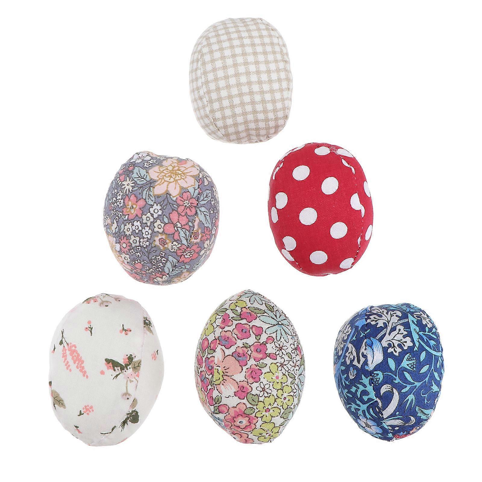 Easter Ornament Cloth Decoration for Decoration 6Pcs Easter Egg DIY Set