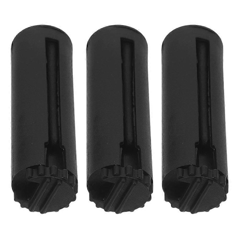 Crowd Control Retractable Handle Black ABS Material for Belt Barrier 3Pcs