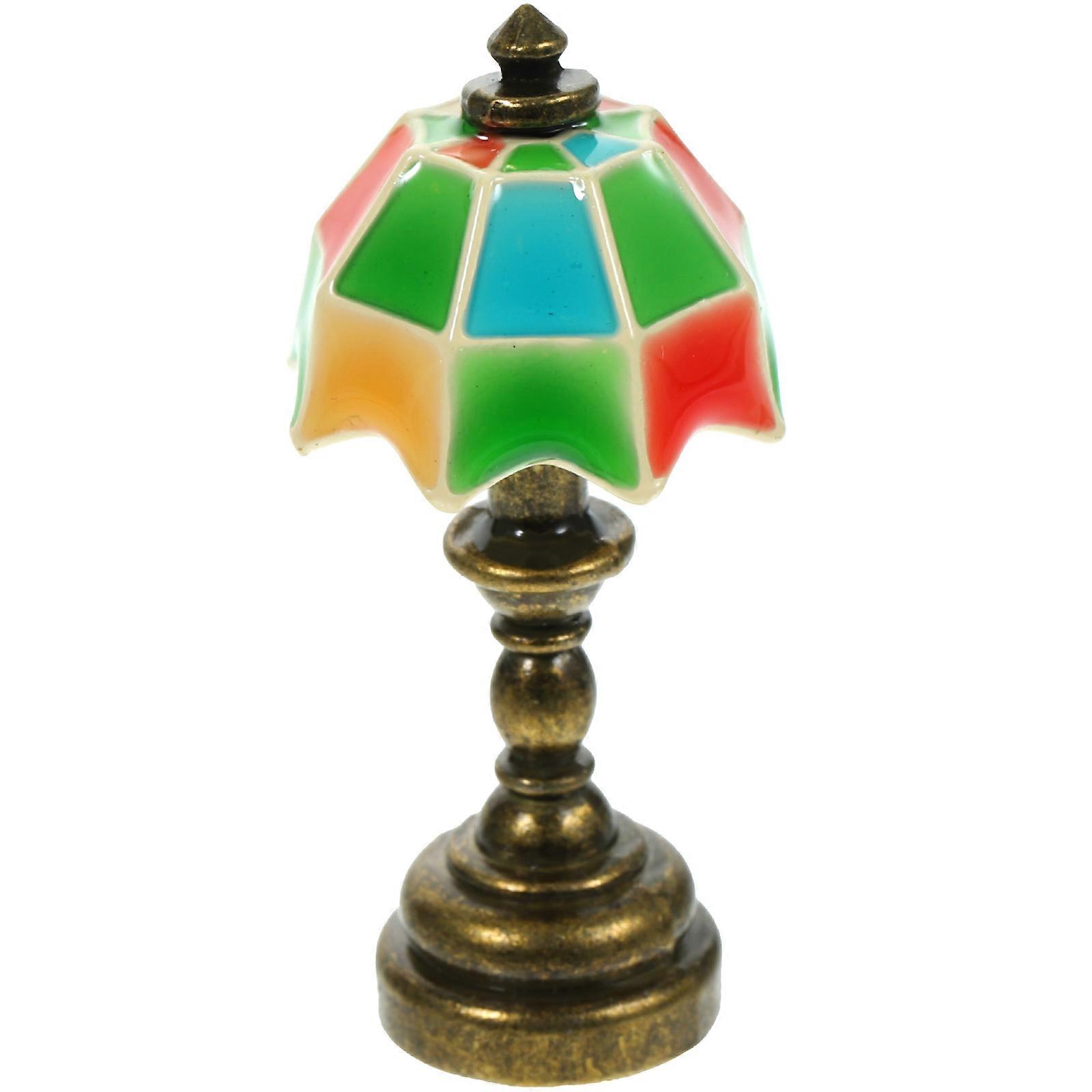 Mini Table Lamp Decorative Miniature Lamp for Decor with Alloy Material