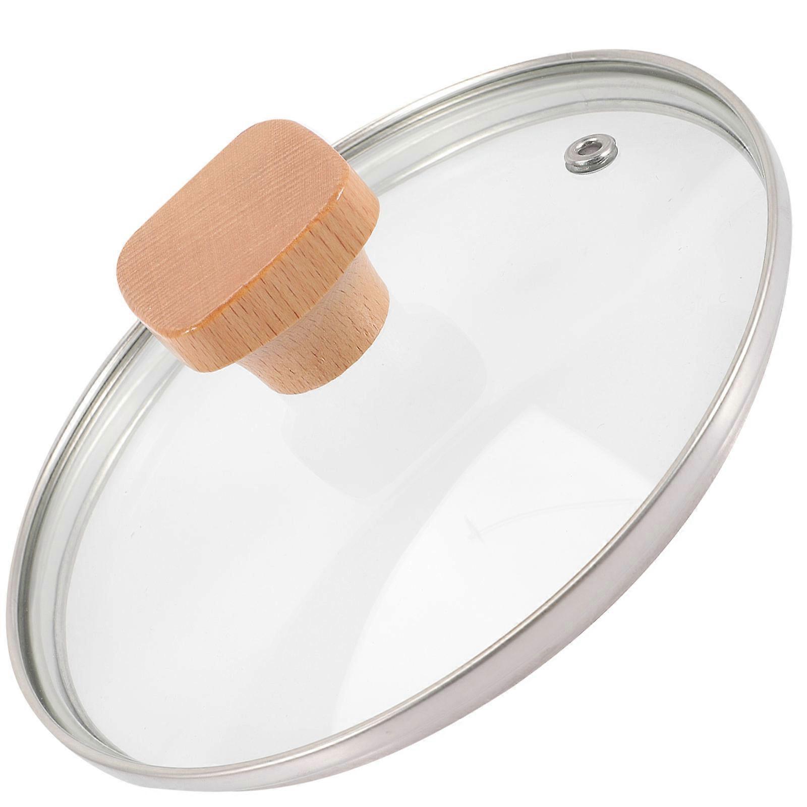 Cooking Pan Lid 2Pcs Transparent Universal Pot Glass Cover for Kitchen