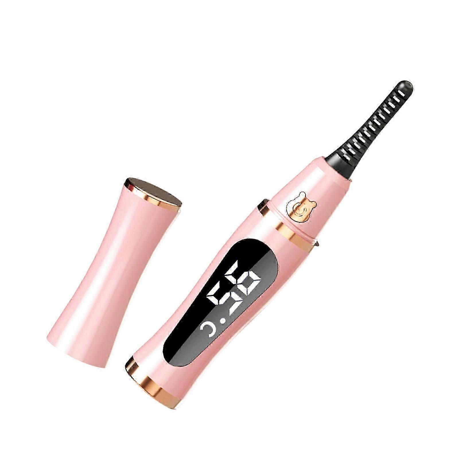 Small Electric Whip Curler Fast Stretch Structure Mark Proof Bends Constantly Comfortable Grip Pink