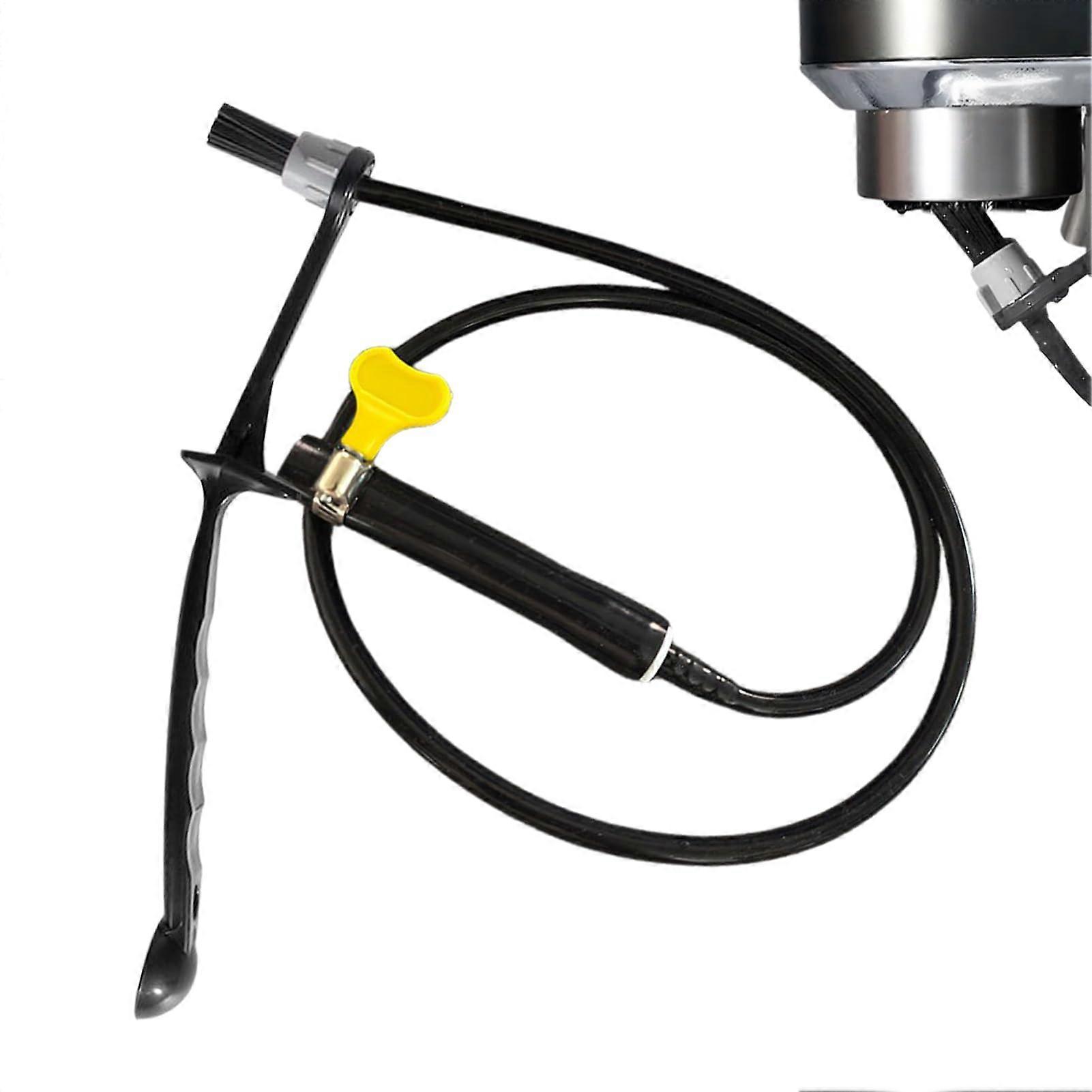 Coffee Machine Cleaning Brush with Ergonomic Long Handle, HeatResistant Bristles and Scraper