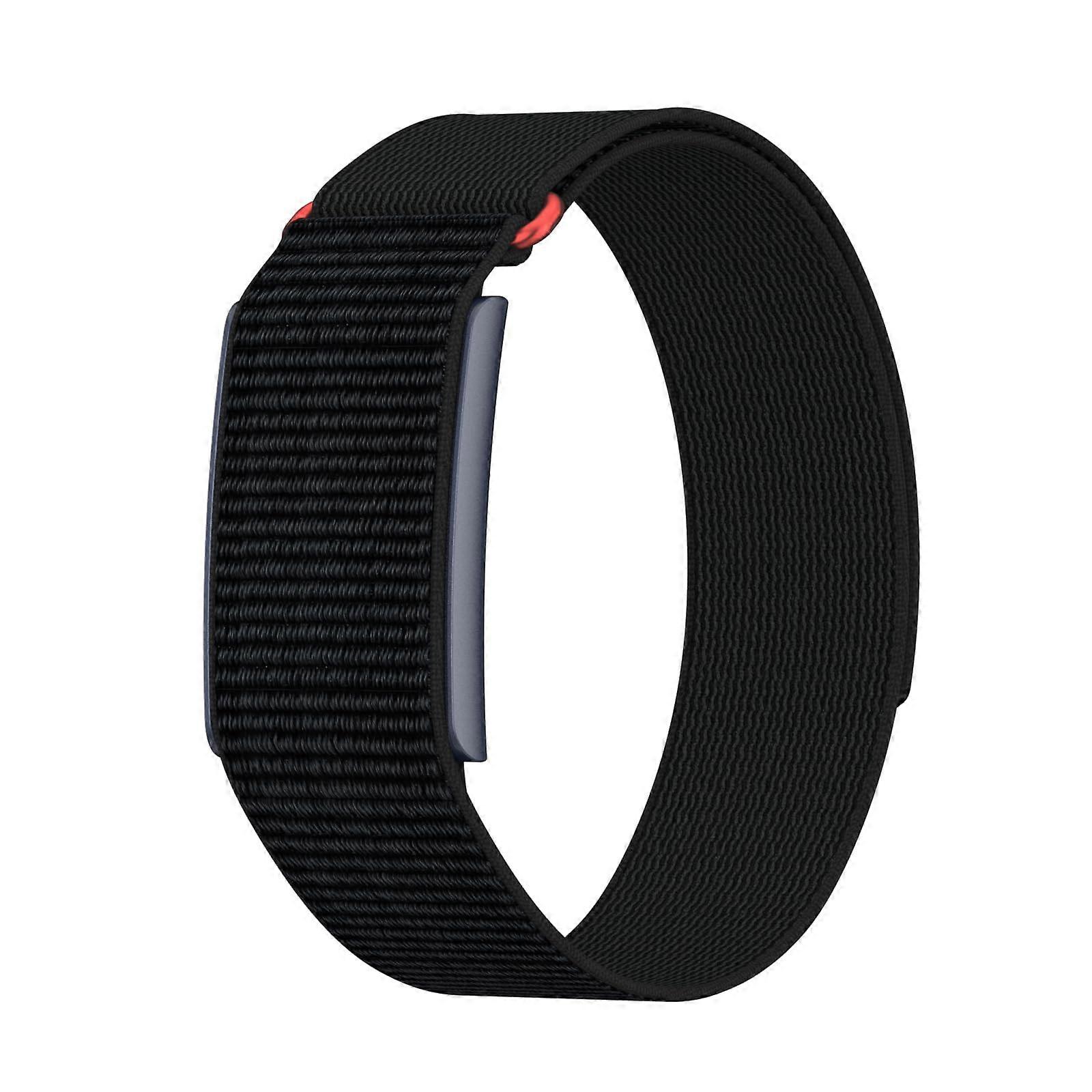 Nylon Sport Watch Band Replacement for Amazfit Helio, Breathable Adjustable Hook Loop Black