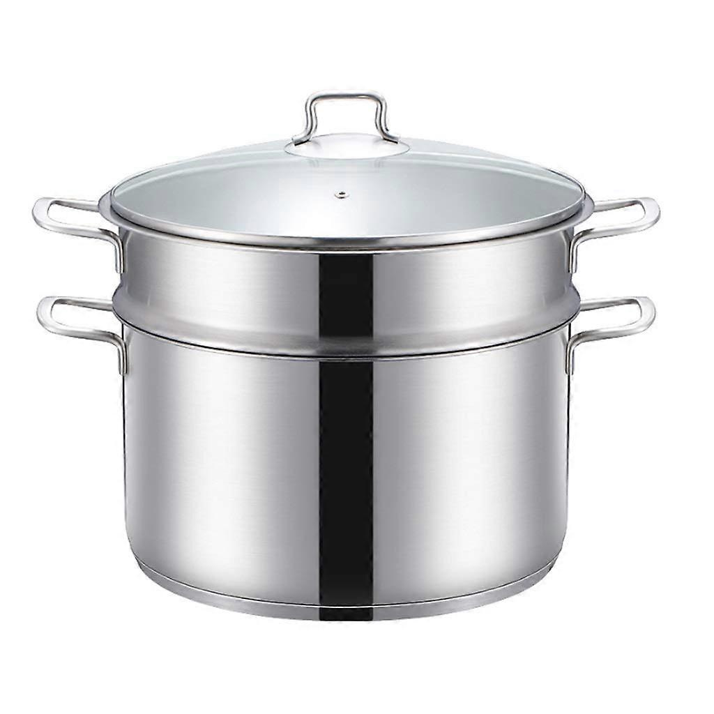 Stainless Steel Soup Pot Induction Cookware MultiPurpose Thickened Steamer with Ergonomic Handle
