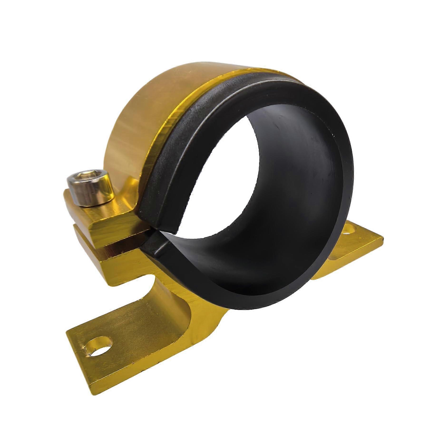 60mm Fuel Filter Bracket and Pump Clamp Holder, Universal Secure Mount, Yellow CorrosionResistant