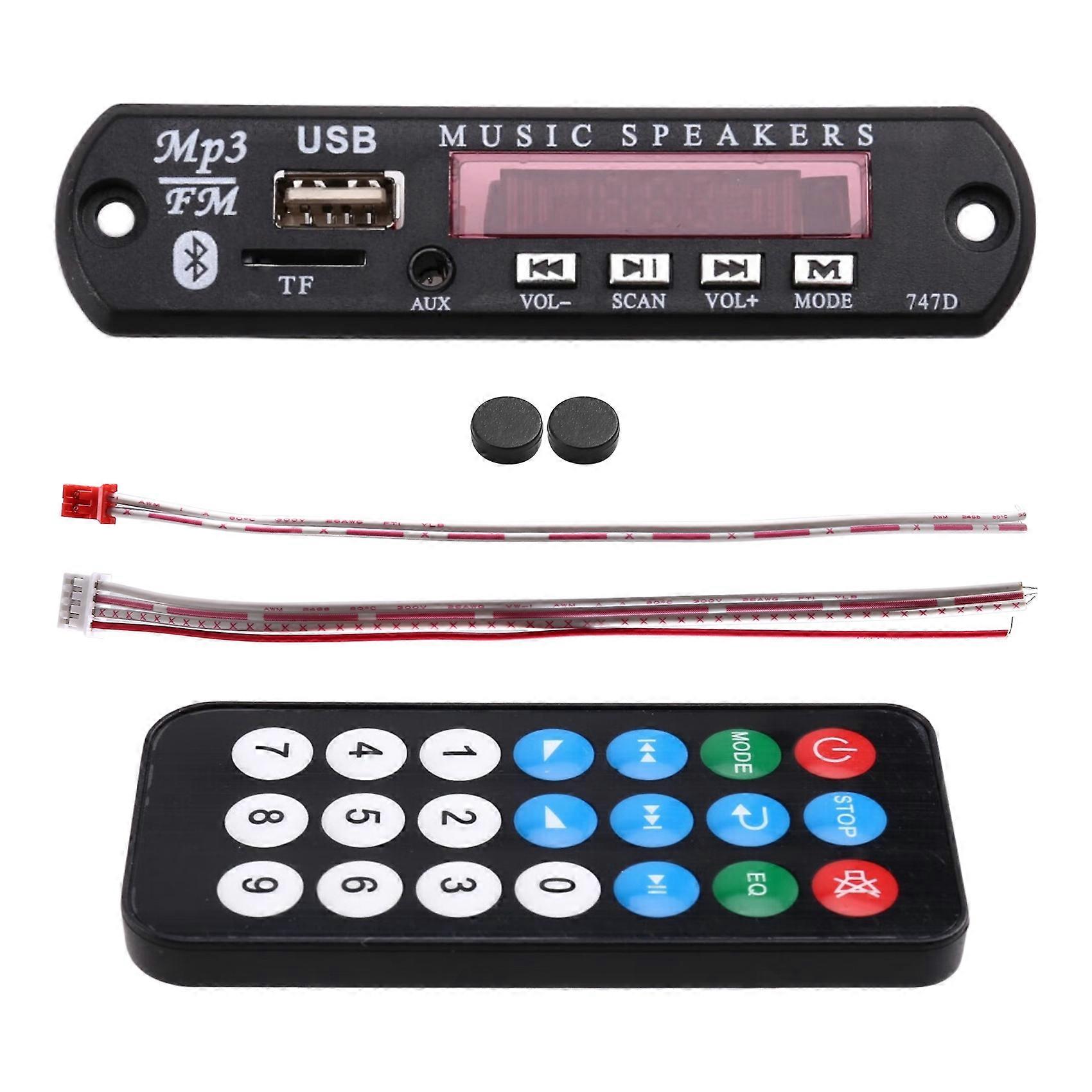 Wireless Bluetooth 5.0 Decoder Board 5.0 DC 12V MP3 WMA Audio Module USB TF Radio with Remote Control