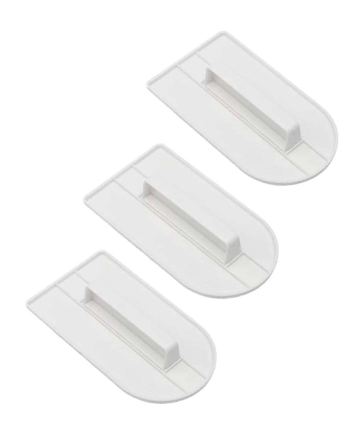 3 Pcs Plastic Fondant Smoother Set for Flawless Cake Finish and Sharp Edge Decorating Tools