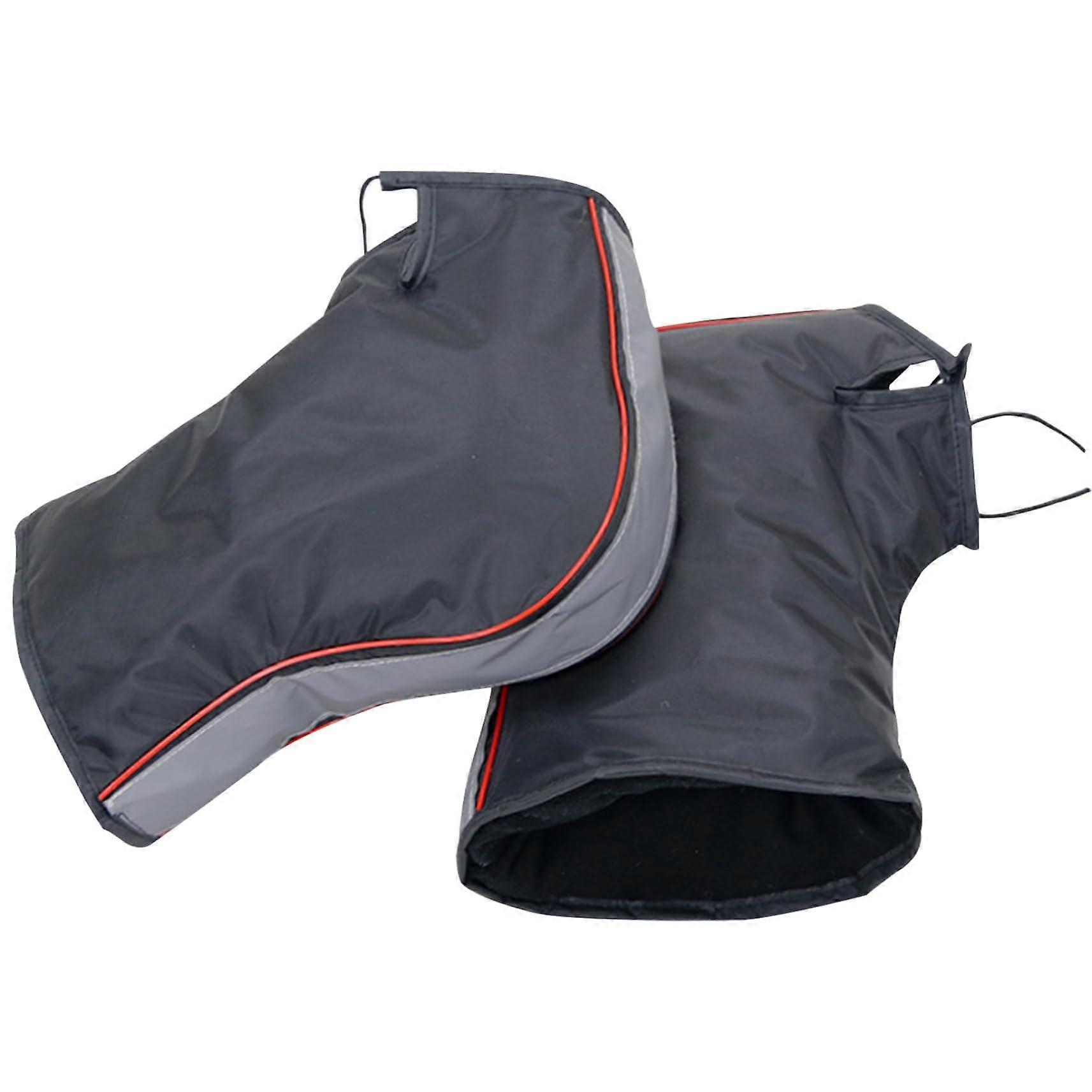Waterproof Windproof Motorcycle Handlebar Muffs with Thermal Lining and Adjustable Drawstring