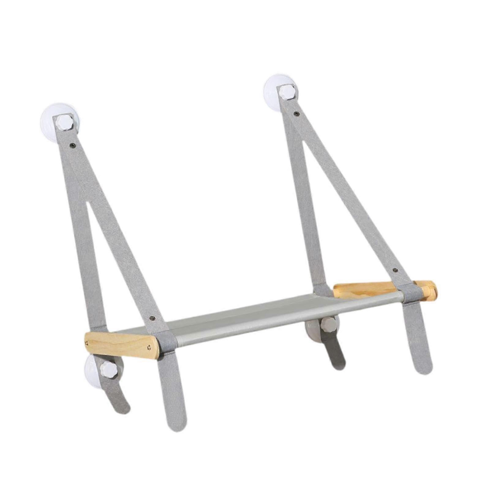 Cat Window Perch Hammock with Strong Suction Cups, Space Saving Bed, Gray, Easy to Install