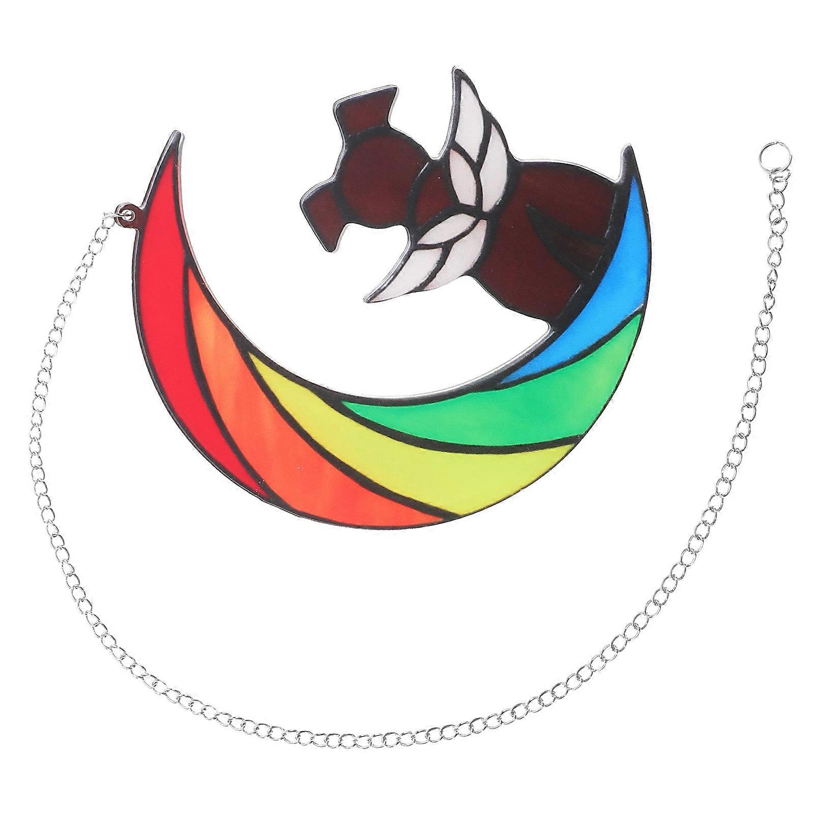 Acrylic Moon Pet Memorial Hanging Decor for Home Set