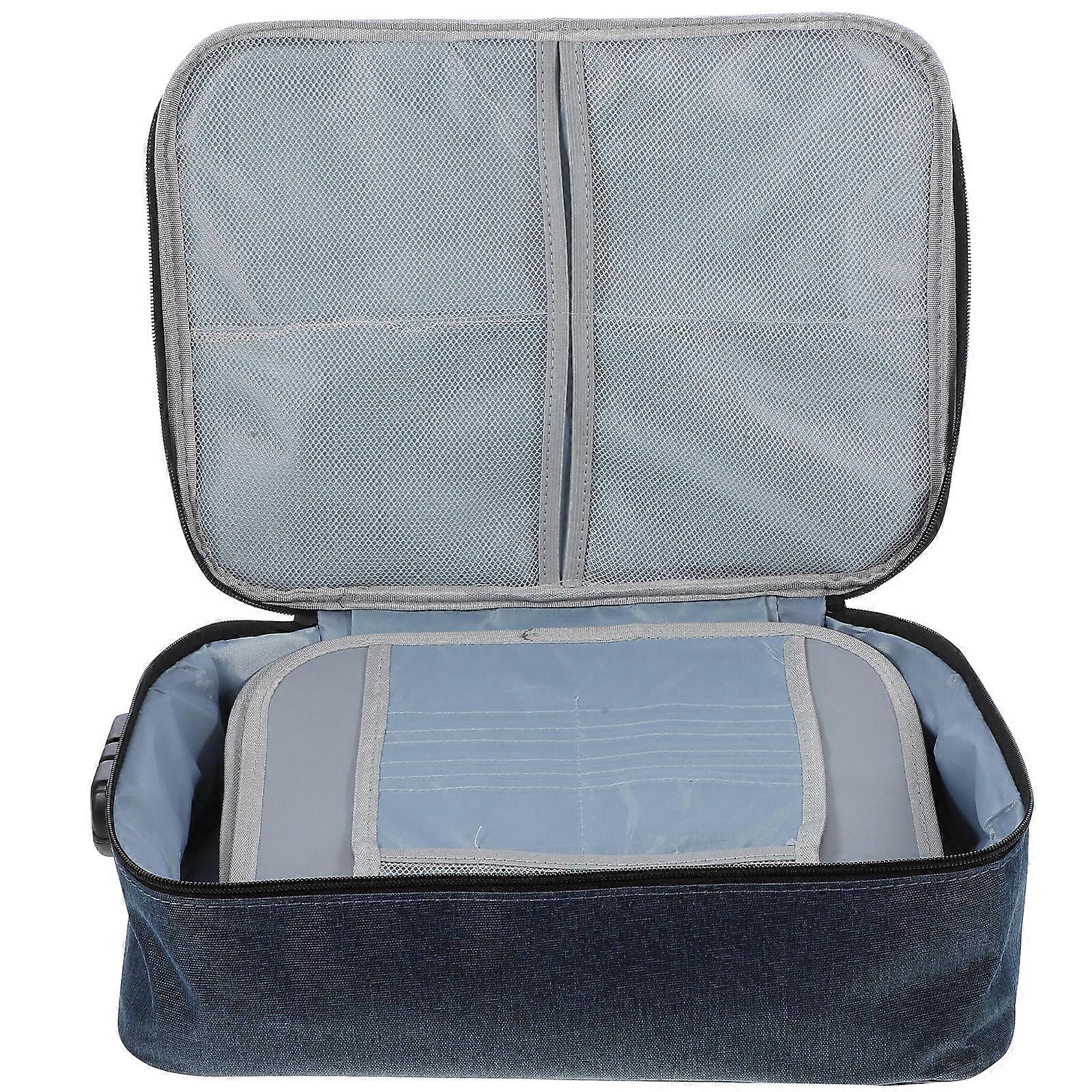 Document Lock Case Certificate Bag with Multi Layer Design for Organized Storage