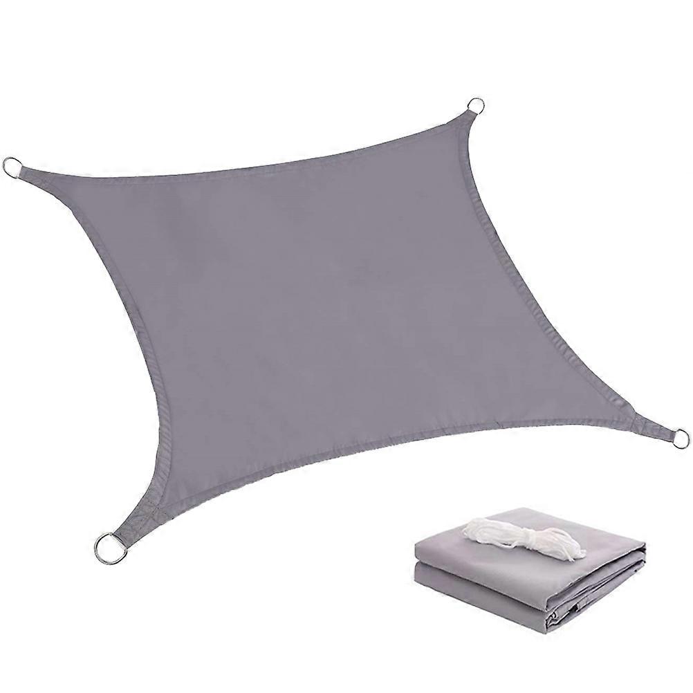Grey Quadrilateral Canopy Sun Shade Sail for 2Pcs Polyester
