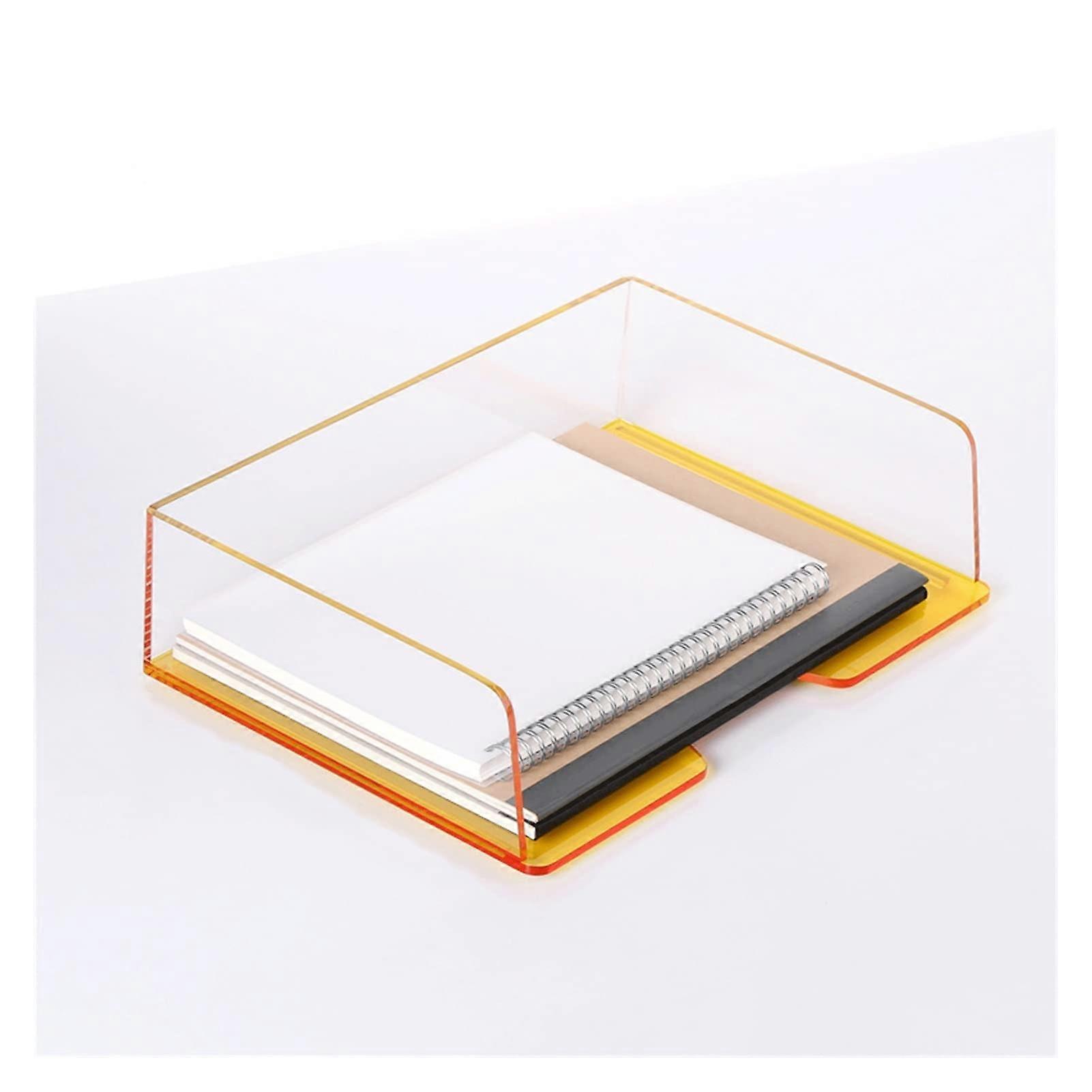 Acrylic File Organizer Wall Mounted Clear MultiLayer Document Storage Rack Large Capacity for Office