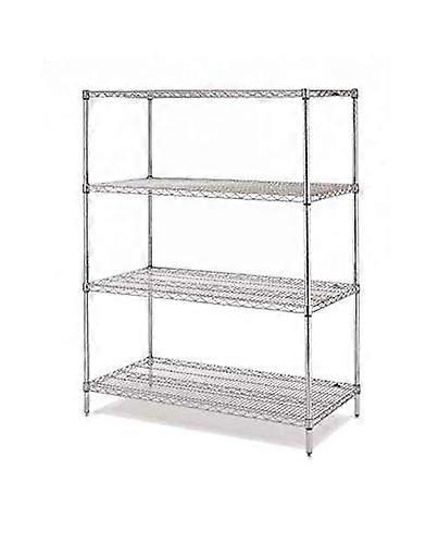 Wall Mounted Chrome Storage Shelf with Durable Finish, SpaceSaving Metal Wall Rack