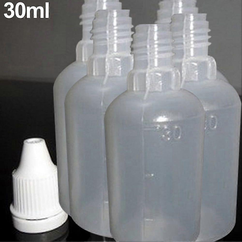 5Pcs 5-100ml Empty Plastic Squeezable Dropper Bottles Eye Liquid Containers