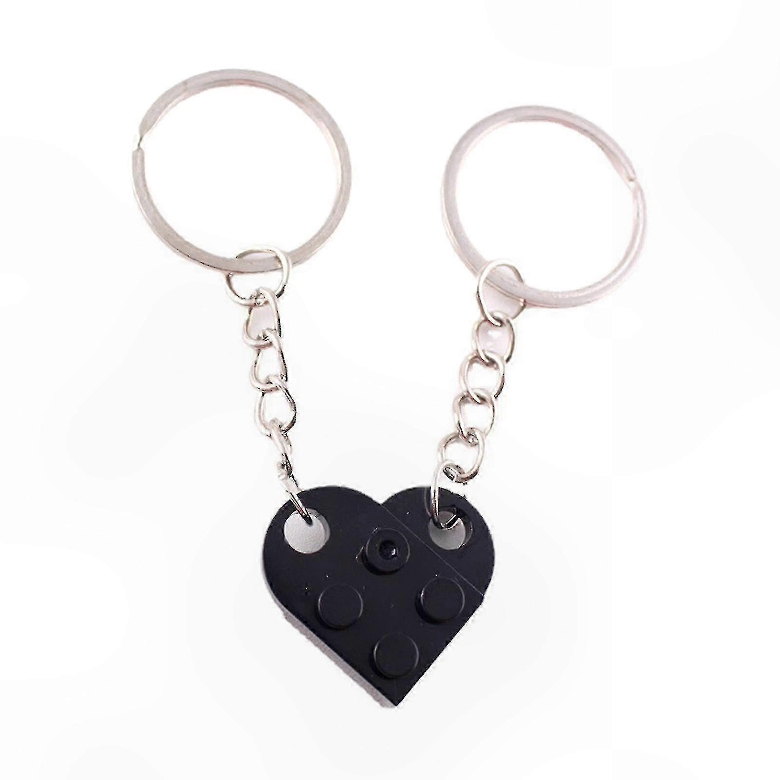 Multi-color building blocks keychain, creative gift for couples
