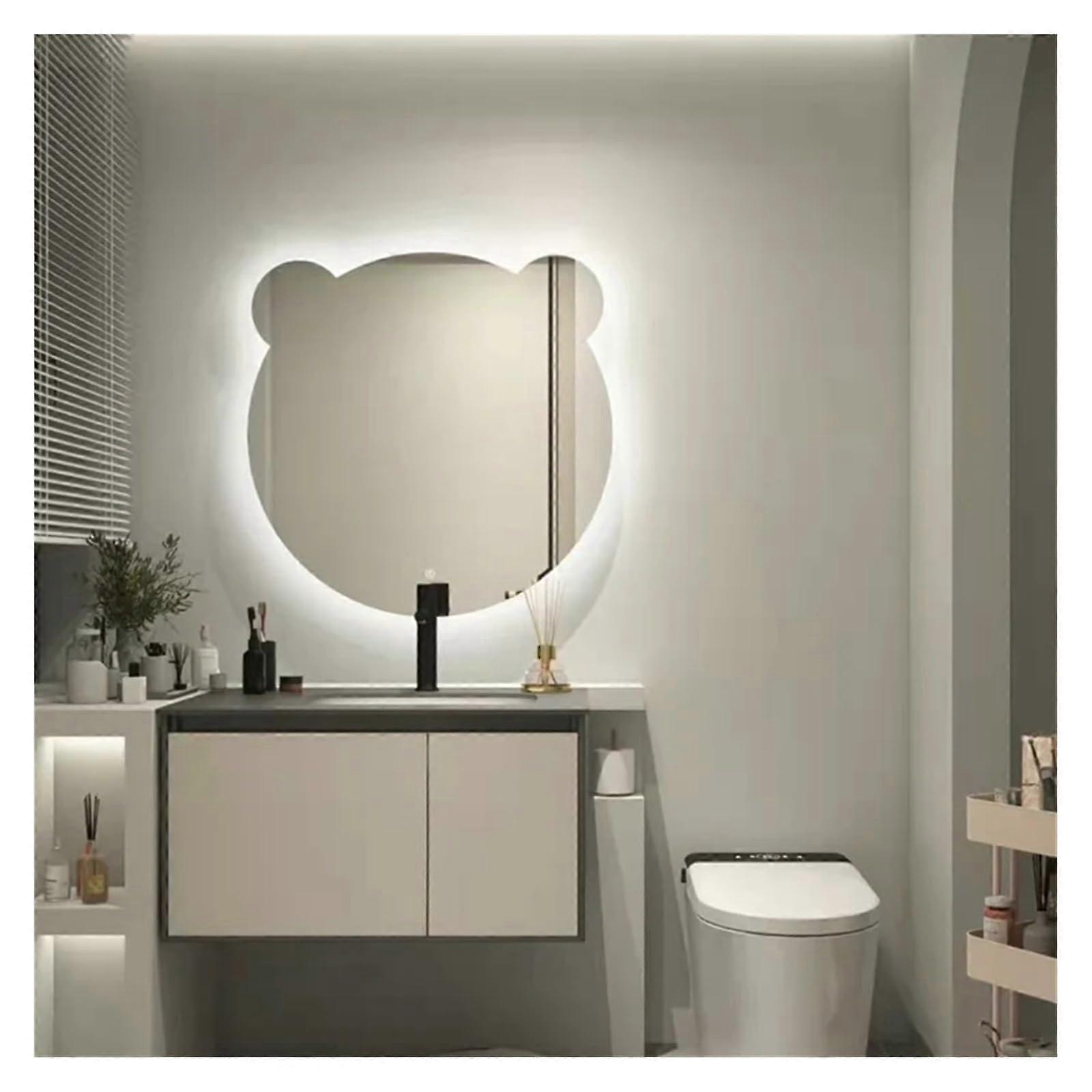 Smart Bathroom Mirror with Touch Control Lighting, Luminous LED Makeup Mirror 3x2 Inch Compact Design