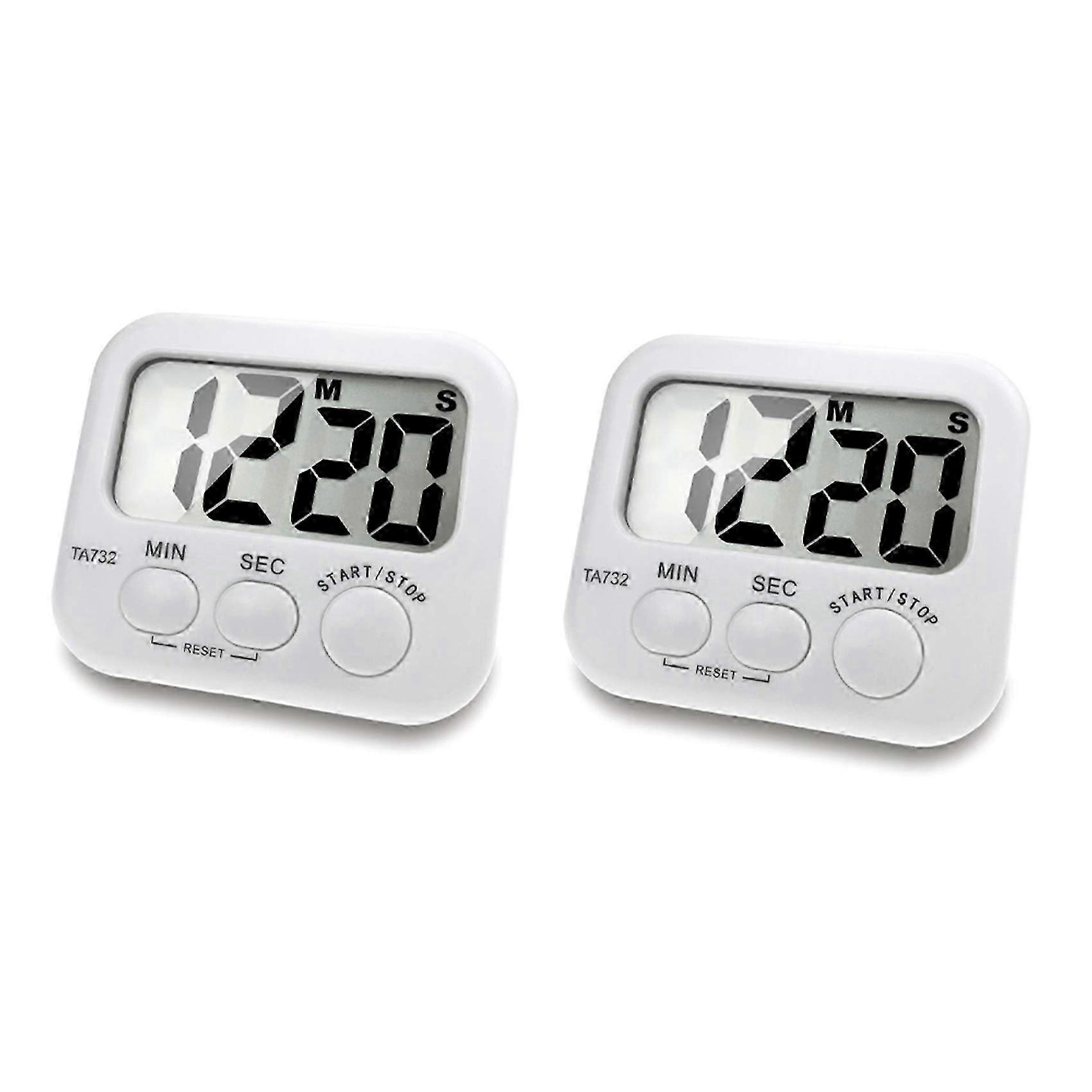 2X Digital Kitchen Timer, Large Screen Large Font Display, Magnetic Back Cooking Timer, Loud Alarm