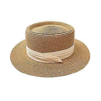 Cappello di paglia a tesa piatta – Protezione UV e leggero – per l'uso quotidiano
