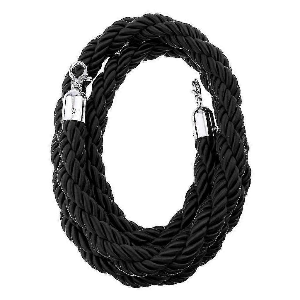 Twisted Queue Stanchion Barrier Rope Crowd Control Rope with Hooks