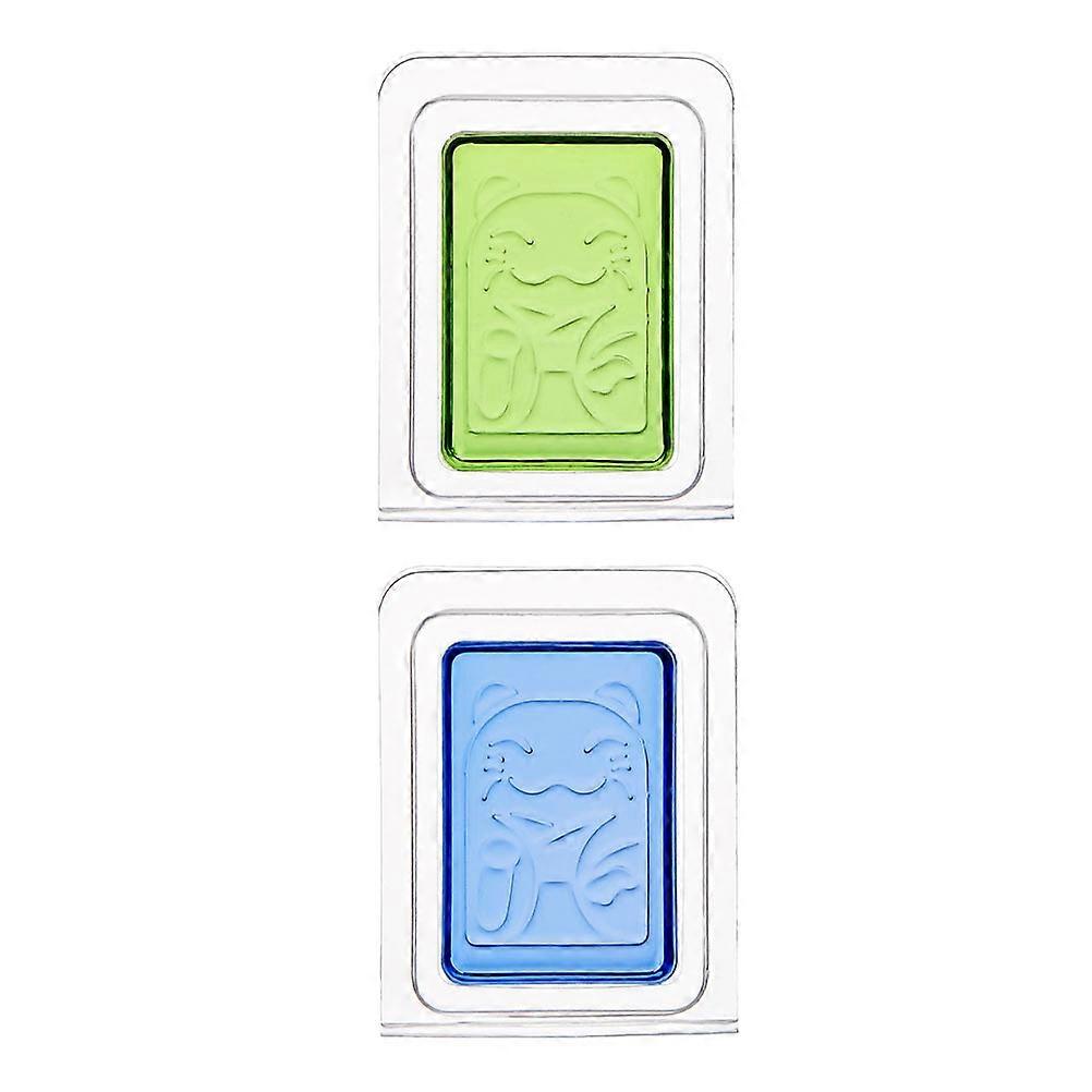 Blue Gel Solid Perfume Balm for Home Cat Pattern 2Pcs Practical Fragrance