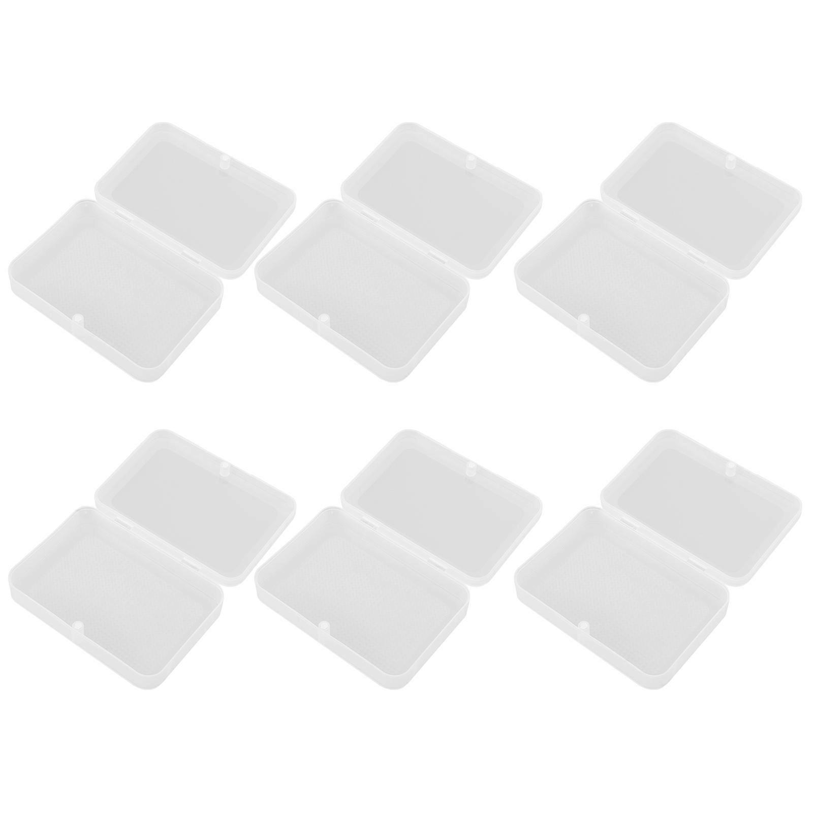 Transparent Plastic Poker Cards Holder for Home 6Pcs Rectangular Storage Boxes