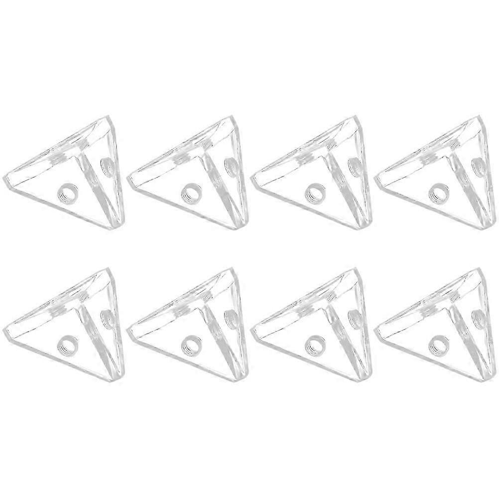 Transparent Acrylic Triangle Connectors Display Case Corner Brackets 8Pcs