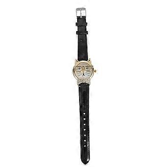 Face Wristwatch for Kids Wearing Featuring Black Glass
