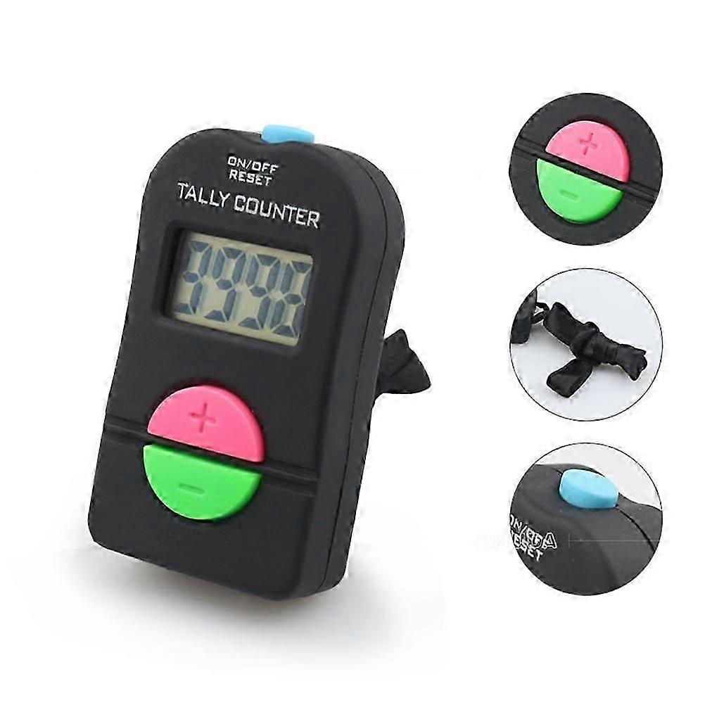 Black Four-Digit LED Countdown Counter Digital Reversible