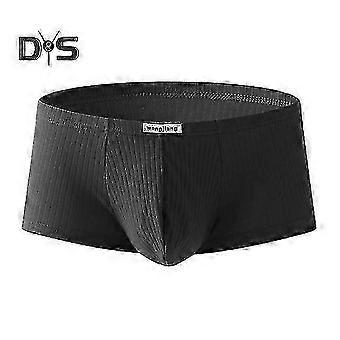 2026 Men Boxer Underwear Low-rise Solid Color Ribbed Shorts Briefs Quick Drying U-Convex Bag Thin Panties