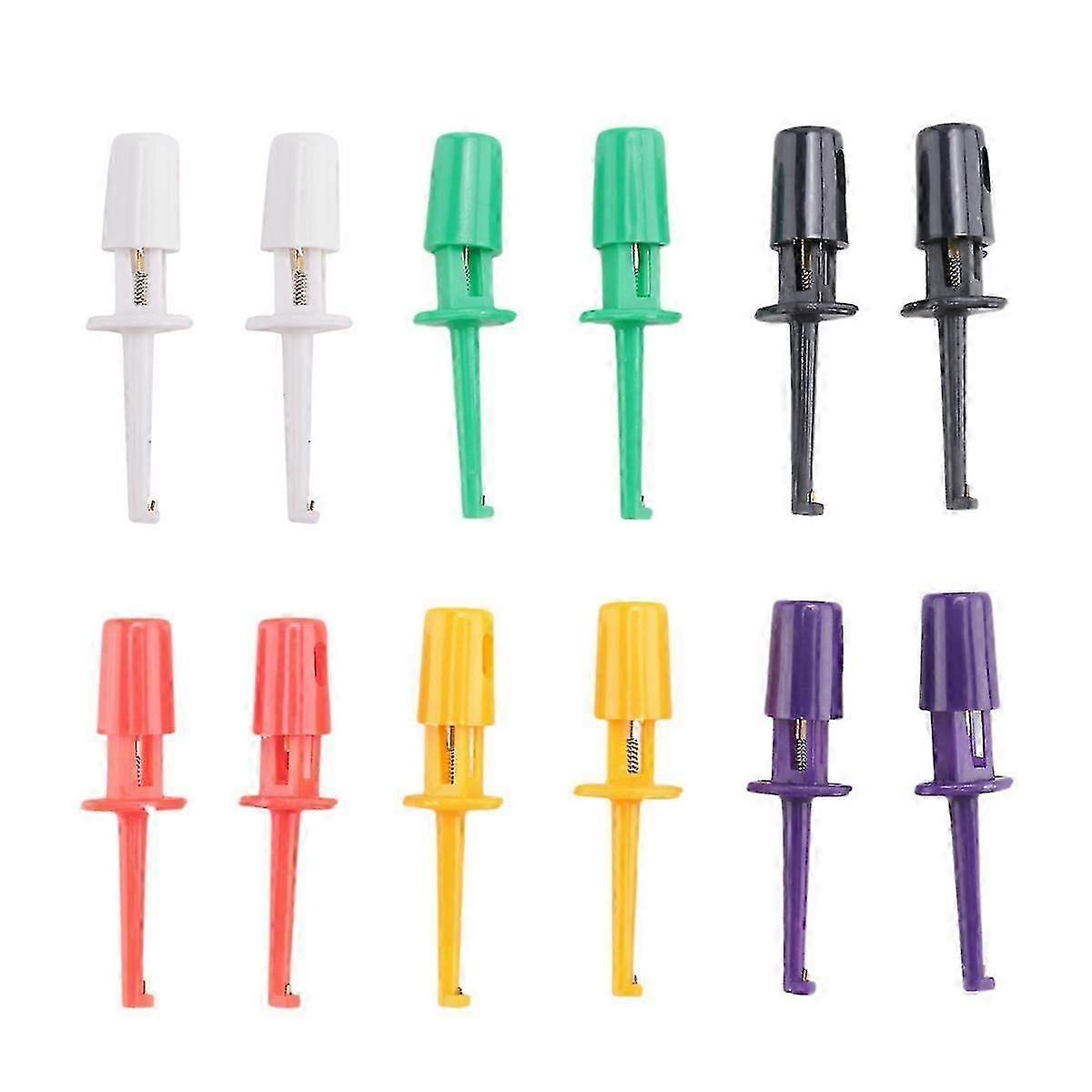 6-Color 12-Piece Test Probe Hook Mini IC Test Hook SMD Wire Kit