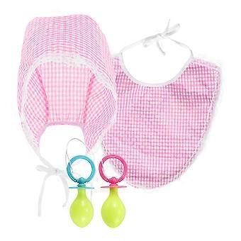 1 Set Volwassen Cosplay Baby Hat Slabbetje En Fopspeen Prop Jumbo Fopspeen Grappige Props Bib Hat Fopspeen Voor Cosplay Halloween Feestjes