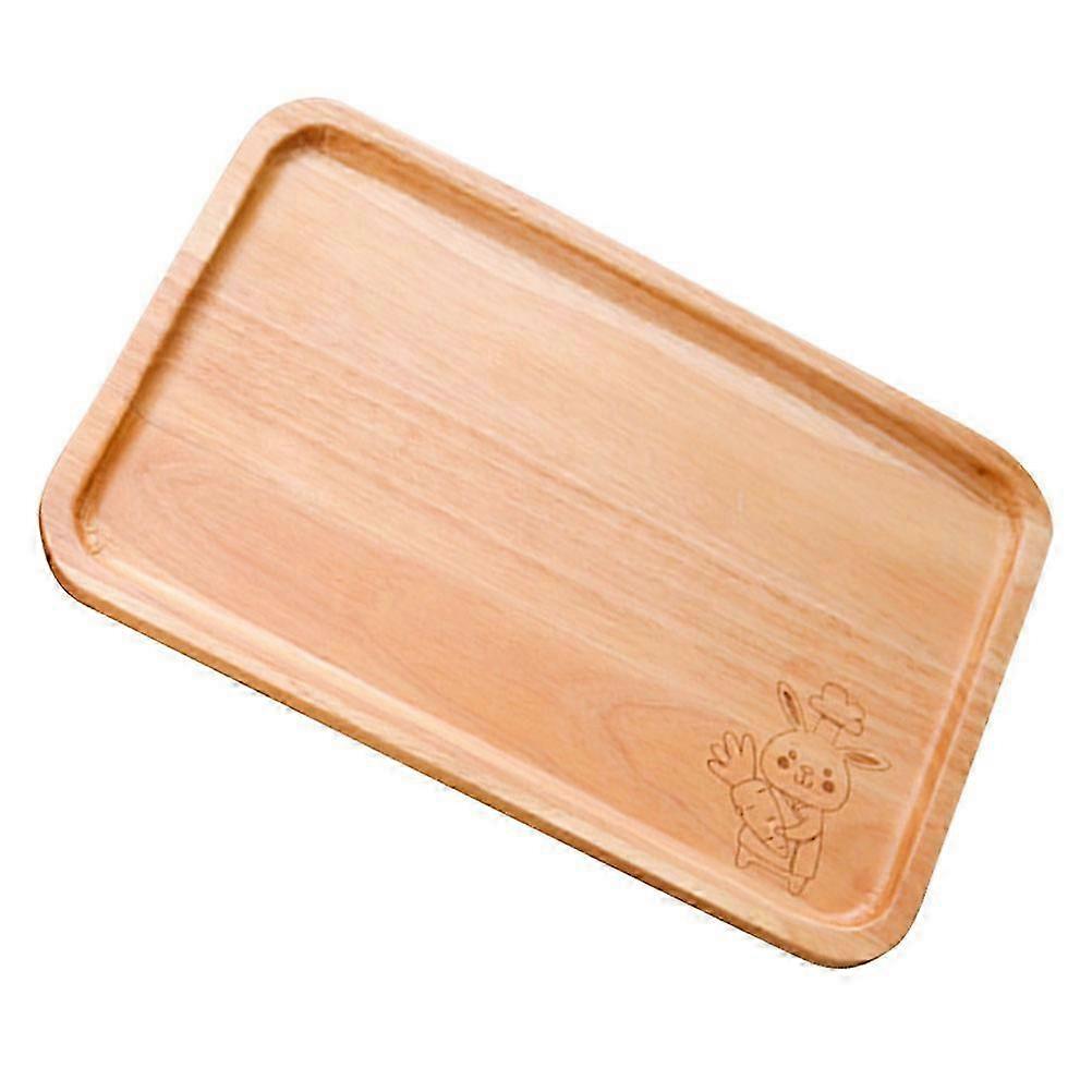 Rectangular Wooden Serving Tray Bread Tray compatible with Storing in Light Yellow