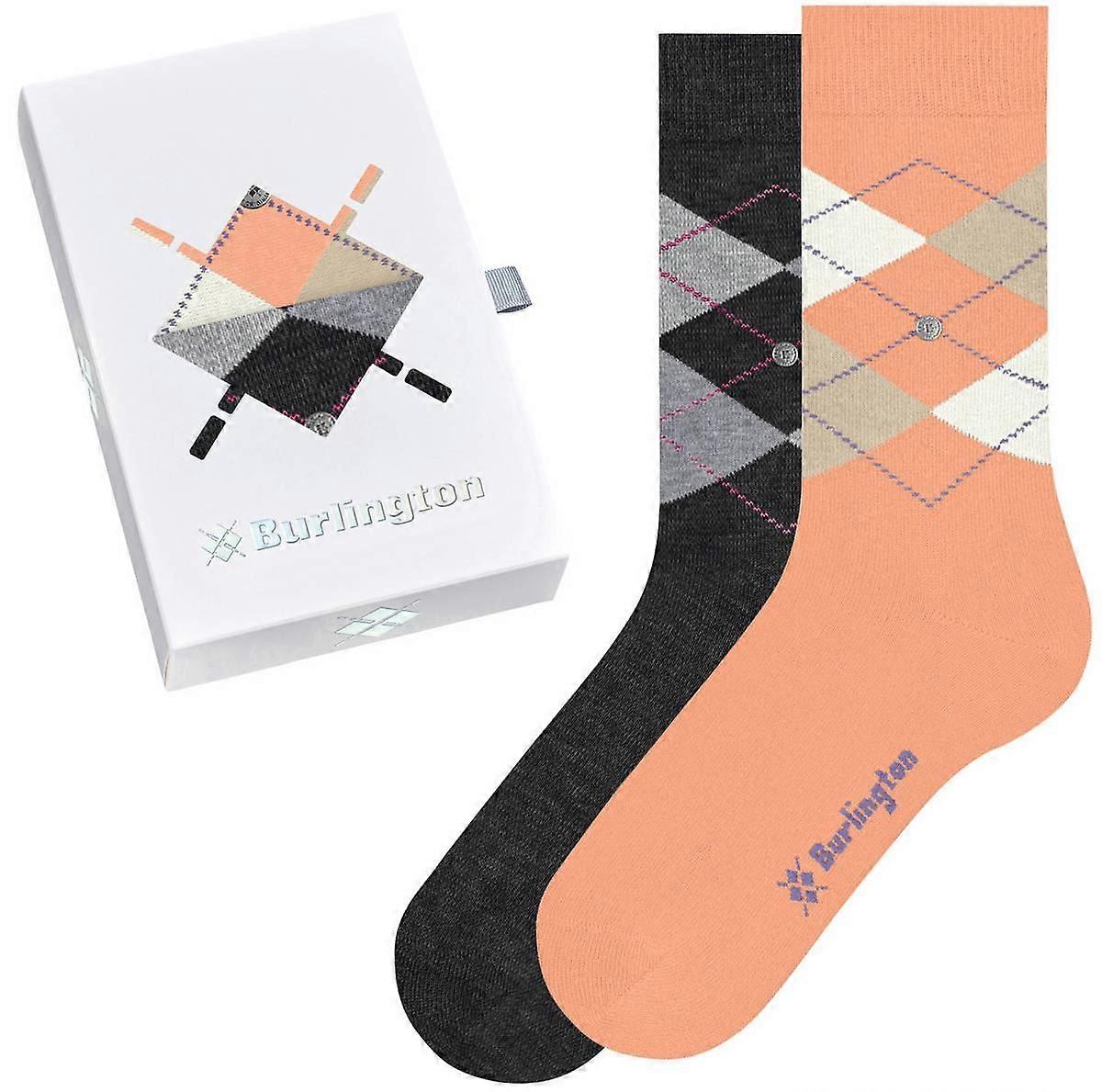 Burlington Basic Gift Box Socks - Orange/Black