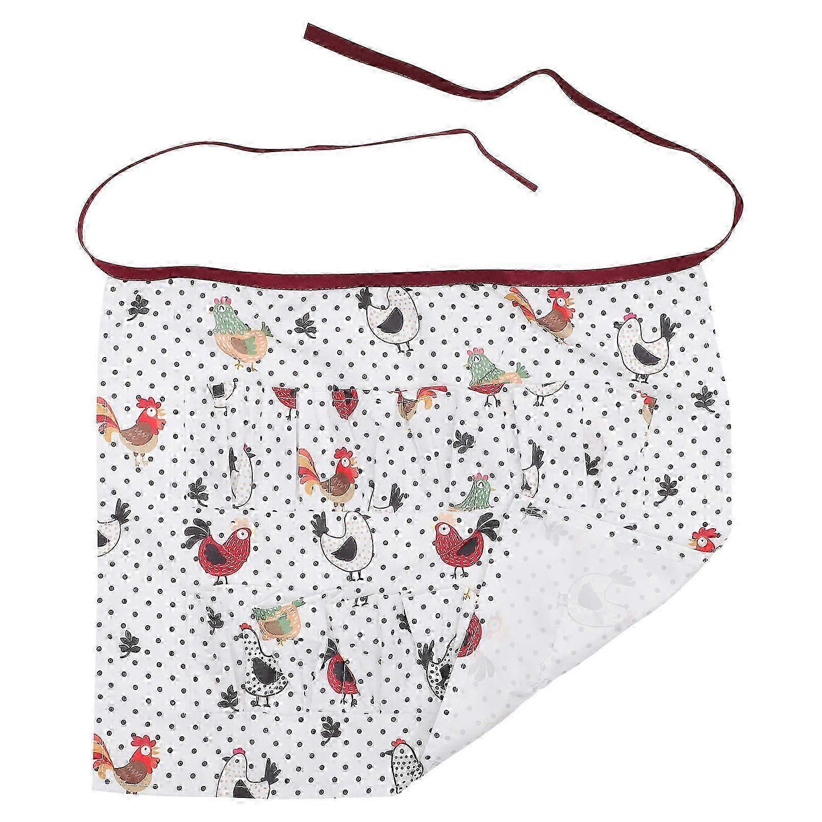 Yellow Egg Collecting Apron | Kitchen Use with Multiple Pockets for Holding Eggs