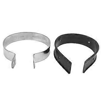 3.9in Motocicleta Escapamento Tubo Grampo Fixo Anel Aço Inoxidável Clip com Tira de Borracha Universal