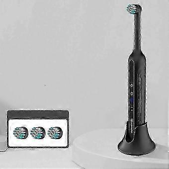 Dog Tooth Brushing Kit,sonic Electric Toothbrush For Dog,plaque And Tartar Remover,3 Brush Heads (black) G