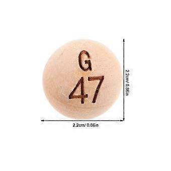 Wooden Balls Set for Raffle Games 75Pcs Durable Beige Numbered Balls