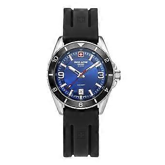 Montre Homme Militaire Alpine Suisse Quartz Analogique 7034.1839SAM Silicone