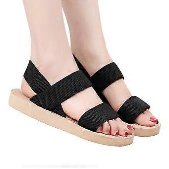 Women's Woven Platform Sandals Summer Casual Comfort Thick Sole Flip Flops Open Toe Beach Walking Slides
