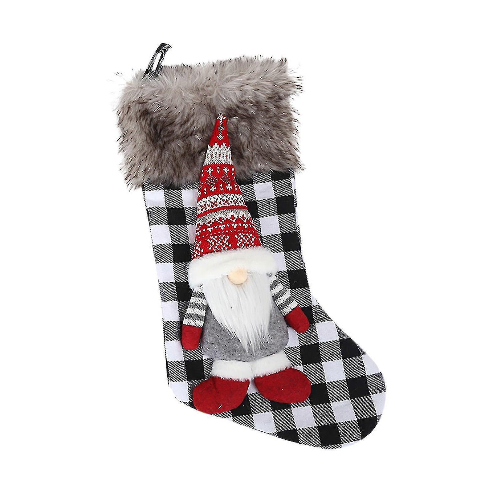 Christmas Large Stockings Plaid