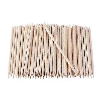 TINKSKY 100pcs Multi-fonctionnel Nail Art Vernis Orange Bois Bâtons Cuticule Pusher Removers