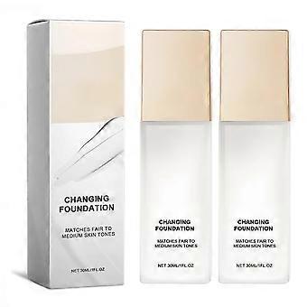 Color Changing Foundation Set for Mature Skin, Hydrating Automatic Shade Matching, Lightweight 2-Pack