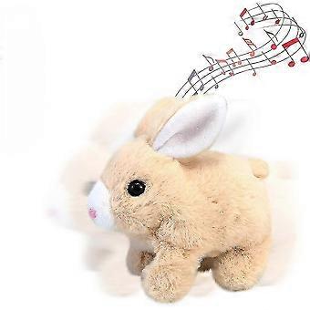 Electronic Plush Rabbit Toy Interactive Hopping Bunny with Sound and Moving Ears