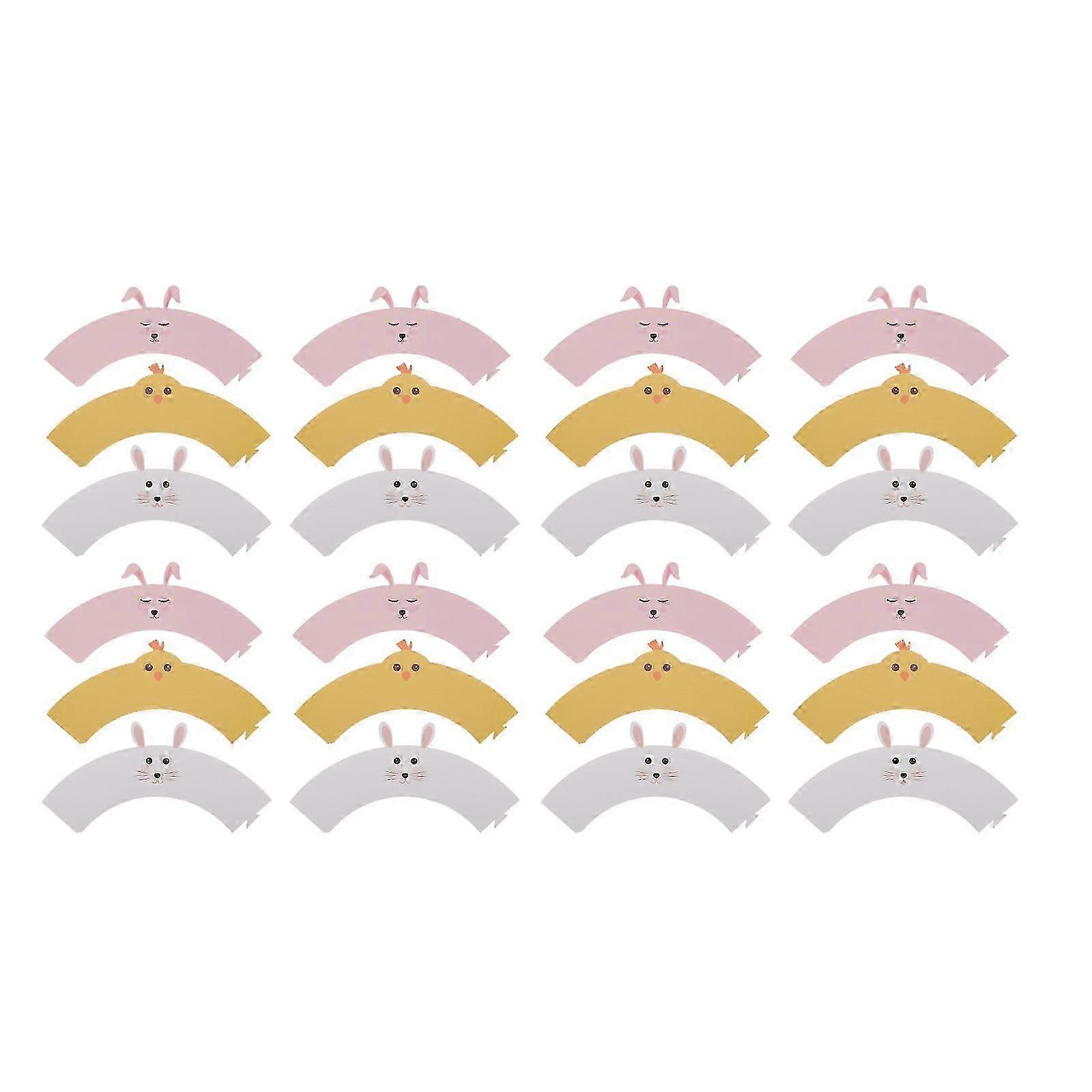 Egg Cake Wrapper Bunny Cupcake Wrapper for Decoration with 24Pcs